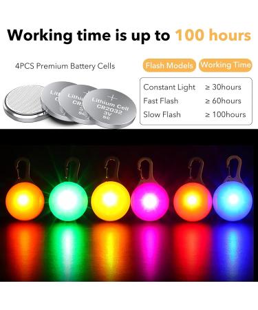 Homeet 6-Pack LED Dog Safety Flashing Light - Clip-On Luminous Band with 3 Flashing Modes for Pet Safety - Buy Online on GoSupps.com