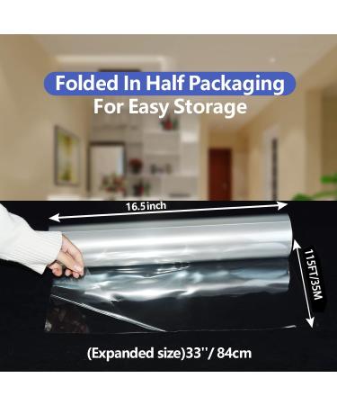 LISM 115ft Clear Cellophane Wrap Roll - 2.5 mil Thickness Gift Wrap for Flowers, Baskets, Arts & Crafts - Food Safe Clear Wrapping Paper - 33x115 ft (Pack of 1) - Buy Online on GoSupps.com