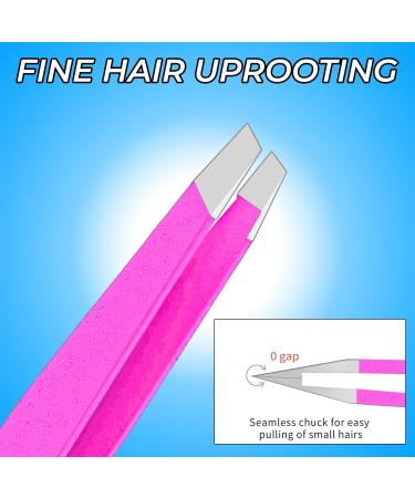 Professional Slanted Tweezer for Ingrown Hair - Stainless Steel Precision Tweezers for Men & Women - 1 Piece Pink - Buy Online on GoSupps.com