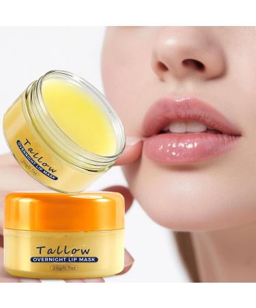 Beef Tallow Lip Mask Hydrating & Glossy Lip Balm and Lip Sleeping Mask with Shea Butter Lip Balm Treatment for Very Dry Chapped Lips Lip Lightening & Plumping with Instant Hydration Self Care - Buy Online on GoSupps.com