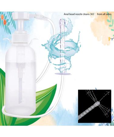Vaginal Douche Cleaner Set - 300ML Enema with 3 Nozzle Tips for Men & Women | Anti-Reflux Colon Cleanse - Buy Online on GoSupps.com