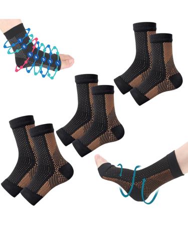 Ibdry compression socks only for night compression stockings compression socks at night-orthopedic compression socks compression socks for the night Brown 3PCs L/XL