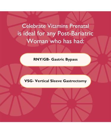 Celebrate Vitamins Bariatric Prenatal Multivitamin Capsules with Folate (Folic Acid) Vitamin A Iron Iodine and Choline for Roux en Y and Sleeve Gastrectomy Patients 60 Count - Buy Online on GoSupps.com