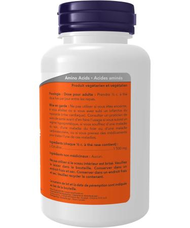 NOW Supplements L-Arginine 1000mg Tablets (120 Count) + L-Citrulline Pure Powder (113g) L-Arginine Tablets + Powder 113g - Buy Online on GoSupps.com