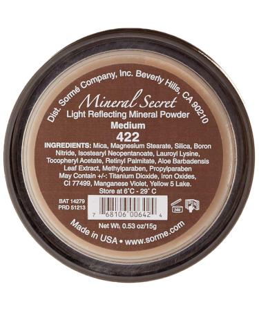 Sorme Treatment Cosmetics Mineral Secret Light Reflecting Powder - Hypoallergenic Matte Setting Powder with SPF15 | Oil-Control Micronized Mineral Make-Up in Citron (0.5oz - Buy Online on GoSupps.com