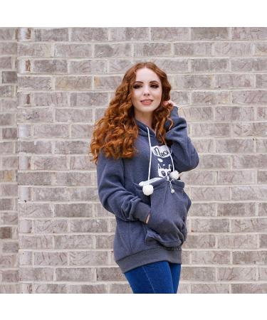 ALYC Pet Pouch Hoodie - Dark Grey XX-Large Dog Cat Holder Carrier Sweatshirt - Buy Online on GoSupps.com