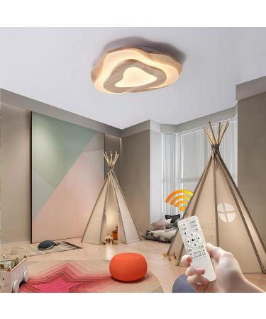 Wayluoung Dimmable LED Cloud Lamp | Modern 40cm Wood & Acrylic | 36W 3300LM | 3000K-6000K Remote Control | Perfect for Living Room Children's Room Kitchen & Home Office - Buy Online on GoSupps.com