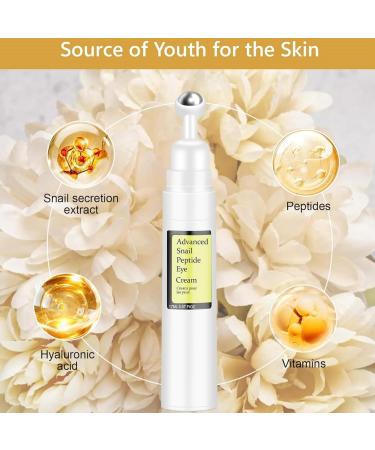 Snail Peptide Energetic Eye Roll-On Hydrating Snail Peptide Eye Cream Firming Eye Cream Hydrating Snail Eye Cream Under Eye Roller cream Eye Cream for Dark Circles and Puffy Eyes Eye Cream Anti-aging - Buy Online on GoSupps.com