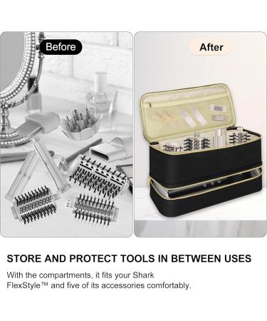 Hair Dryer Organizer Box | Double-Layer Hair Dryer Carrying Case | Stylish Portable Water Resistant Storage Box Large Capacity Case for Hairdryer Styler Accessories - Buy Online on GoSupps.com