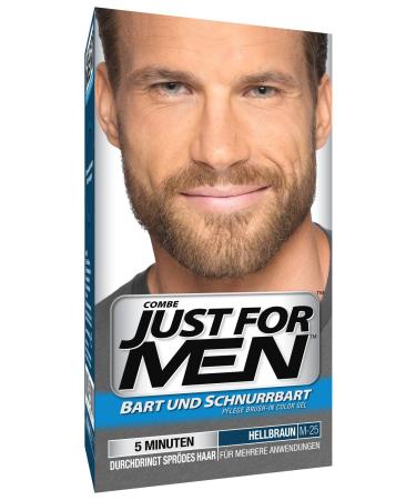 Just For Men Brush-In Color Gel Formula Beard & Mustache - Light Brown Pack of 3 | 28g Each | International Shipping Available - Buy Online on GoSupps.com