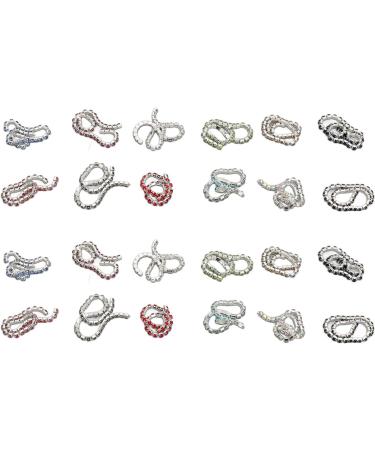 Sonew 2 Boxes Nail Art Chains 12 Colors Metal Nail Rhinestones Chains Shining Nail Charms Decoration for Salon - Buy Online on GoSupps.com