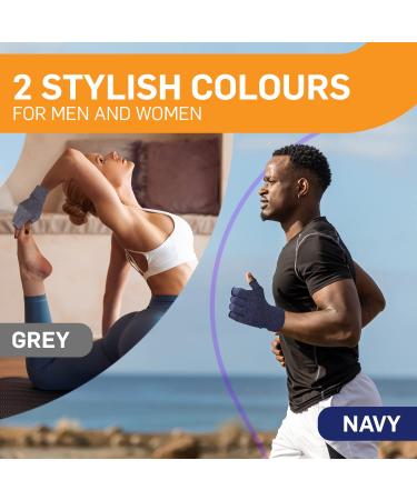 BracEasy Open-Fingertip Compression Gloves for Arthritis - Fingerless Hand Brace for Men & Women - Carpal Tunnel Support - Raynauds Relief - Medium Gray - Buy Online on GoSupps.com