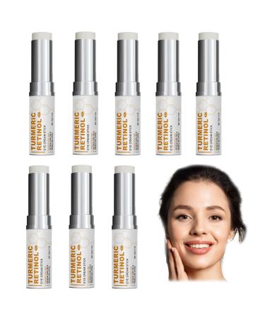 Turmeric & Retinol Eye Cream, Eye Cream for Puffiness & Dark Circles, Anti-Aging Moisturizing Eye Balm, Eye Cream for Wrinkles (8 pcs)