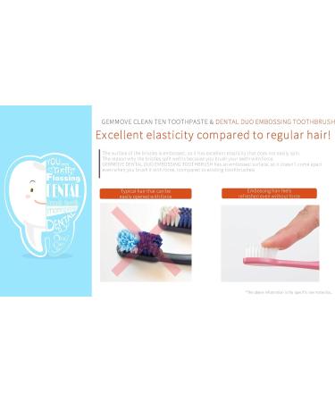 Gemmove Dental Duo Toothbrushes - Anti-Bacterial Embossed Bristles Family Pack of 8 | International Shipping Available - Buy Online on GoSupps.com