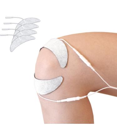 prorelax White Banana-Shaped Knee Electrode Pads - Pain Relief and Muscle Therapy - Buy Online on GoSupps.com