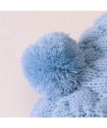 Haokaini Newborn Baby Ear Hooded Knitted Winter Romper Snowsuit 6-12 Months Blue - Buy Online on GoSupps.com