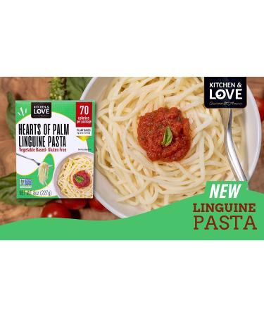 Kitchen & Love Hearts of Palm Linguine: Low Carb, Low Calorie, Plant Based, Non GMO, Gluten Free Pasta Alternative - Vegan, Easy to Prepare, Quick Meal - 8 Oz (Pack of 3) - Buy Online on GoSupps.com