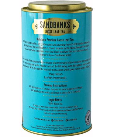Dorset Tea Sandbanks English Breakfast Loose Leaf Tea Tin 125g | Rainforest Alliance Certified | Perfect Tea Gift for Him or Her | Black Loose Leaf Tea Sunshine Blend 125g (Pack of 1) - Buy Online on GoSupps.com