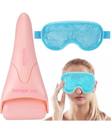 SETUPA Ice Roller for Face - Cold Facial Massager for Eye Puffiness, Migraine, and Wrinkles - Pack of 2 (Pink & Blue) - Buy Online on GoSupps.com