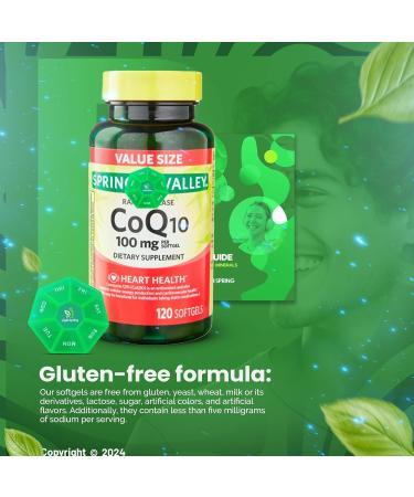 Rapid-Release CoQ10 100 mg - 120 Softgels with Exclusive Vitamins & Minerals Bundle | A to Z Guide & Weekly Pill Organizer - Buy Online on GoSupps.com