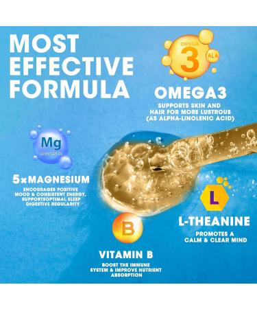 iMATCHME Magnesium Glycinate Liquid Drop with Citrate, Oxide and Taurate, Calm Magnesium with Omega3, L-Theanine, D3, B6, B12 for Calm, Sleep, Leg Cramps, Muscles, Energy, Sugar-Free Strawberry Flavor - Buy Online on GoSupps.com