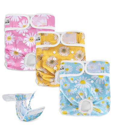 Slowton dog diapers for bitches XS 3 of a piece of washable run -off fuse for bitches incontinence & heat.