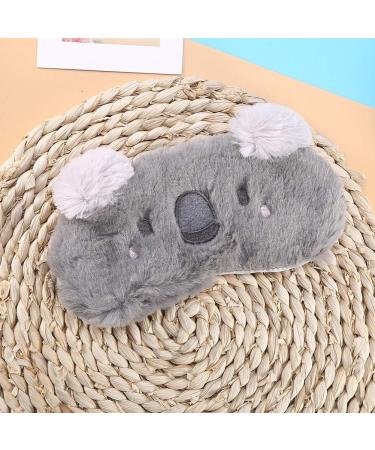 Koala Plush Sleeping Eye Mask - Cute Animal Design for Kids and Adults | Adjustable, Soft, and Elastic Eye Cover for Christmas, Winter, Travel - 5 Colors - Buy Online on GoSupps.com