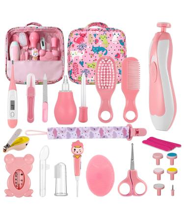 Baby Grooming Kit  29 in 1 Portable Baby Safety Care Set and Baby Electric Nail Trimmer Set  Newborn Nursery Cleaner Essentials Health Care Set for Infant Toddlers Boys Girls  Baby Care Gift. Blue