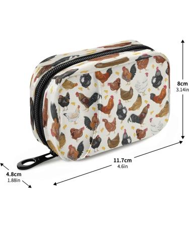 Rustic Hens Roosters Chickens 7-Day Pill Organizer Case | Portable Travel Vitamin & Medicine Pouch - Buy Online on GoSupps.com