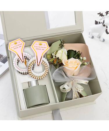 Bridesmaid Spiral Hair Ties - 16 Pieces | Champagne Bridesmaid Proposal Gift Set for Wedding Party Souvenirs & Decorations - Buy Online on GoSupps.com