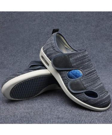 Women's Diabetic Sandals - Adjustable Closure, Comfy Slippers, Extra Wide Walking Shoes for Diabetic Edema, Plantar Fasciitis, Bunions, Arthritis - Navy Blue (Size 8 X-Wide) - Buy Online on GoSupps.com