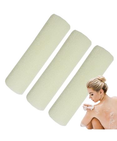 Net Back Scrubber for Shower | Nylon Mesh African Mesh Cloth Shower Net Scrubber Dead Skin Removal Bath Sponges for Women & Men White