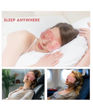 Shop Rose Quartz Eye Mask - Adjustable Natural Gemstone Sleep Mask for Hot & Cold Therapy | LazyGa - Buy Online on GoSupps.com