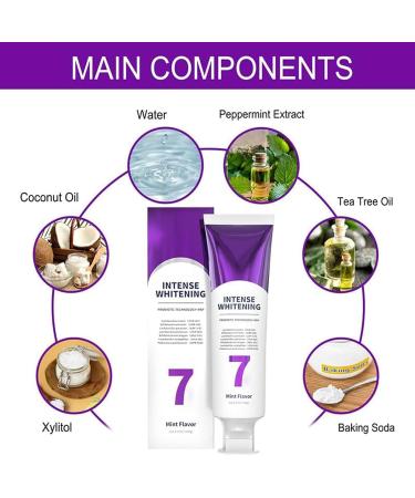 7 Pro Strong Whitening Toothpaste 7 Pro Intense Whitening Toothpaste 7 Pro Deep Whitening Toothpaste with 7 Probiotics Get a Brighter Smile (2 pcs) - Buy Online on GoSupps.com