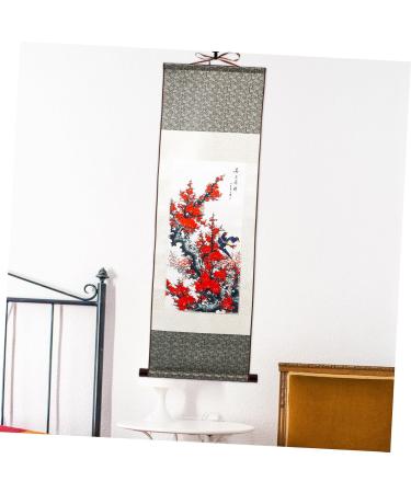 Cabilock Silk Chinese Painting Home Decor Chinese Wall Hanging Scroll Wall Art Wooden Office Household China - Buy Online on GoSupps.com