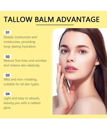All-Natural Tallow and Honey Balm - Grass-Fed Beef Tallow & Raw Wild Honey Moisturizer (2 oz) | Best Skin Care for Everyone - Buy Online on GoSupps.com