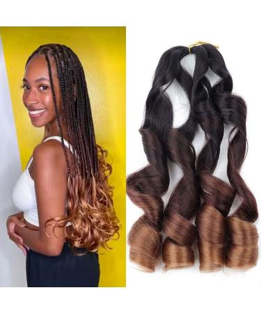 LMZIM 22 French Curl Bouncy Braiding Hair 9 Pack | Pre-Stretched Synthetic Extensions | Wavy Ends | 1b/33/30 - Buy Online on GoSupps.com