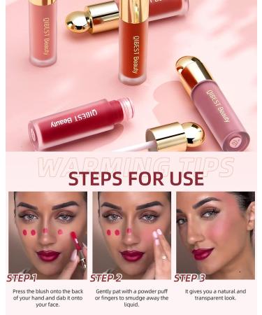 Velvet Liquid Blush - Natural-Looking Waterproof Cream Blush for Long-Lasting Cheek Beauty - 01 Morning Rose - Buy Online on GoSupps.com