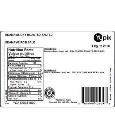 Yupik Edamame Dry Roasted Salted Beans 1kg 1 kg (Pack of 1) - Buy Online on GoSupps.com