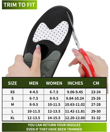 Supportive Orthotic Insoles for Big & Tall (Men 10-11.5/Women 12-13.5) - Walkomfy Plantar Fasciitis Arch Support Inserts for Flat Feet & Heel Pain Relief - Heavy Duty Gel Insoles (L) 311-green - Buy Online on GoSupps.com