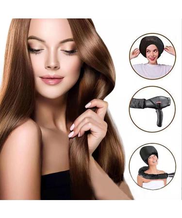 Syxls Hair Dryer Hood Attachment - Rubber Band Drying Cap for Thick Hair - Ideal for Women & Girls - Black - Buy Online on GoSupps.com