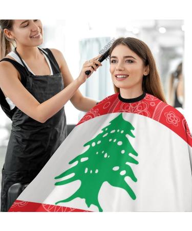 Shop Lebanon Paisley Flag Barber Cape - Adjustable Salon Apron for Adults | International Shipping Available - Buy Online on GoSupps.com