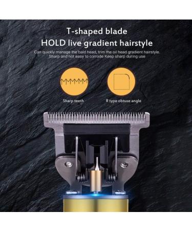Electric Pro for T- Cordless Trimmer Wireless Portable Hair Clipper Oil Clipper-Gold - Buy Online on GoSupps.com