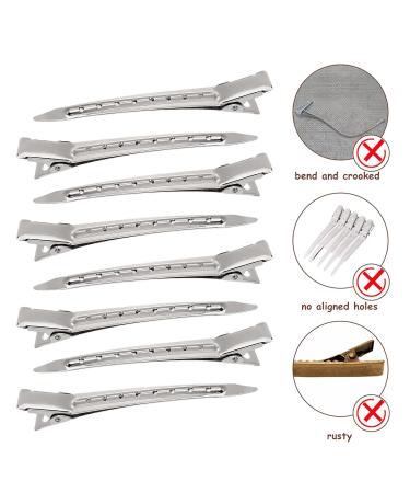 50 Pack 3.5 Metal Alligator Hair Clips - Silver Curl Clips for Hair Extensions | Durable & Versatile - Buy Online on GoSupps.com