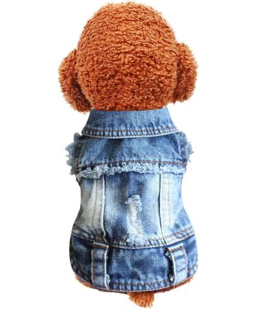 Stylish Dog Denim Jacket Vest for Small & Medium Pets | Pet Fashion Summer T-Shirt & Sweater - Buy Online on GoSupps.com