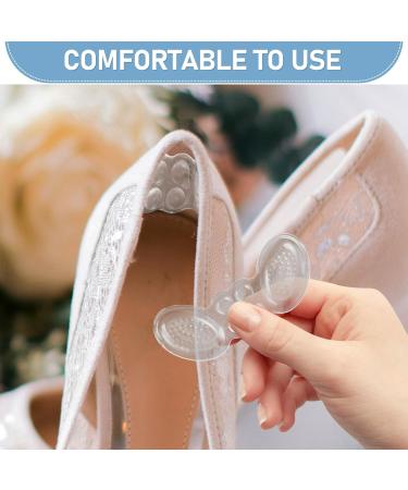 4 Pairs Silicone Heel Pads - Comfortable Wear-Resistant Heel Protectors for High Heels | Transparent Shoe Heel Liners & Foot Supplies - Buy Online on GoSupps.com