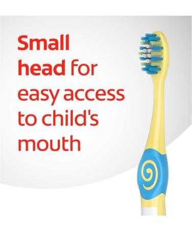 Colgate Kids Toothbrush for Ages 2-6 - Extra Gentle Manual Toothbrush with Suction Cup (Pack of 3) - Buy Online on GoSupps.com