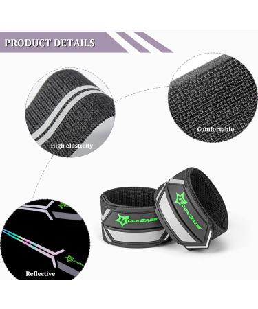Rockbros Reflector Tapes Reflective Trousers - Velcro Fastener for Outdoor Jogging Cycling & Hiking | Black & Silver Size - Buy Online on GoSupps.com