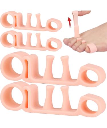 Silicone Toe Sleeves - 2 Pairs | Soft Toe Straighteners & Bunion Correctors | Washable & Reusable Pain Relief - Buy Online on GoSupps.com