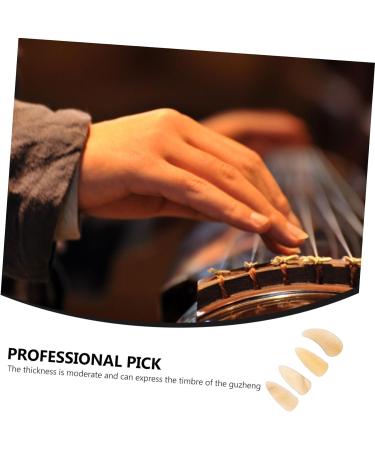 POPETPOP 8 Pcs Guzheng nail pieces Finger Picks music Finger Nail Protectors lute instrument thumb picks fake nails for kids Protective Guzheng Fake Nails child horns guqin 2.5X1.2X0.1CM Light Yellow 02 - Buy Online on GoSupps.com